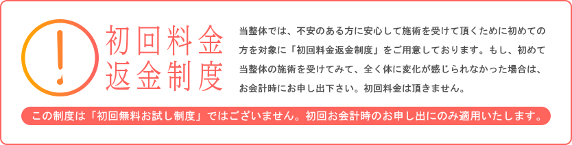 初回料金返金制度